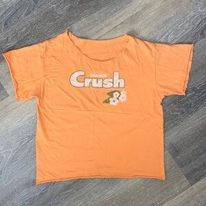 Orange Crush | Boxy Cut-Off  T-Shirt